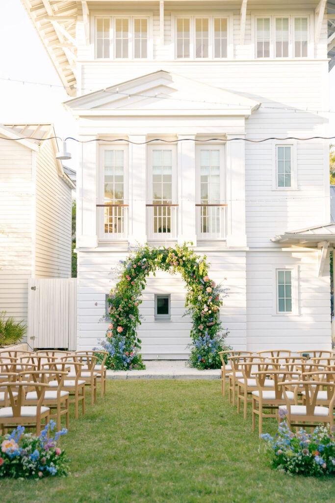 the Court in Seaside Wedding
Floral Arch 